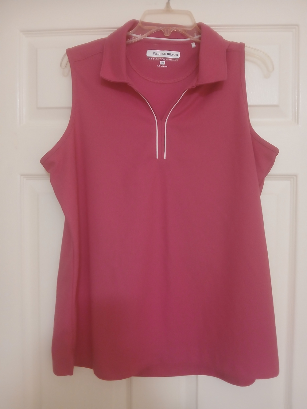Pebble Beach Sleeveless Polo Tank - Rose